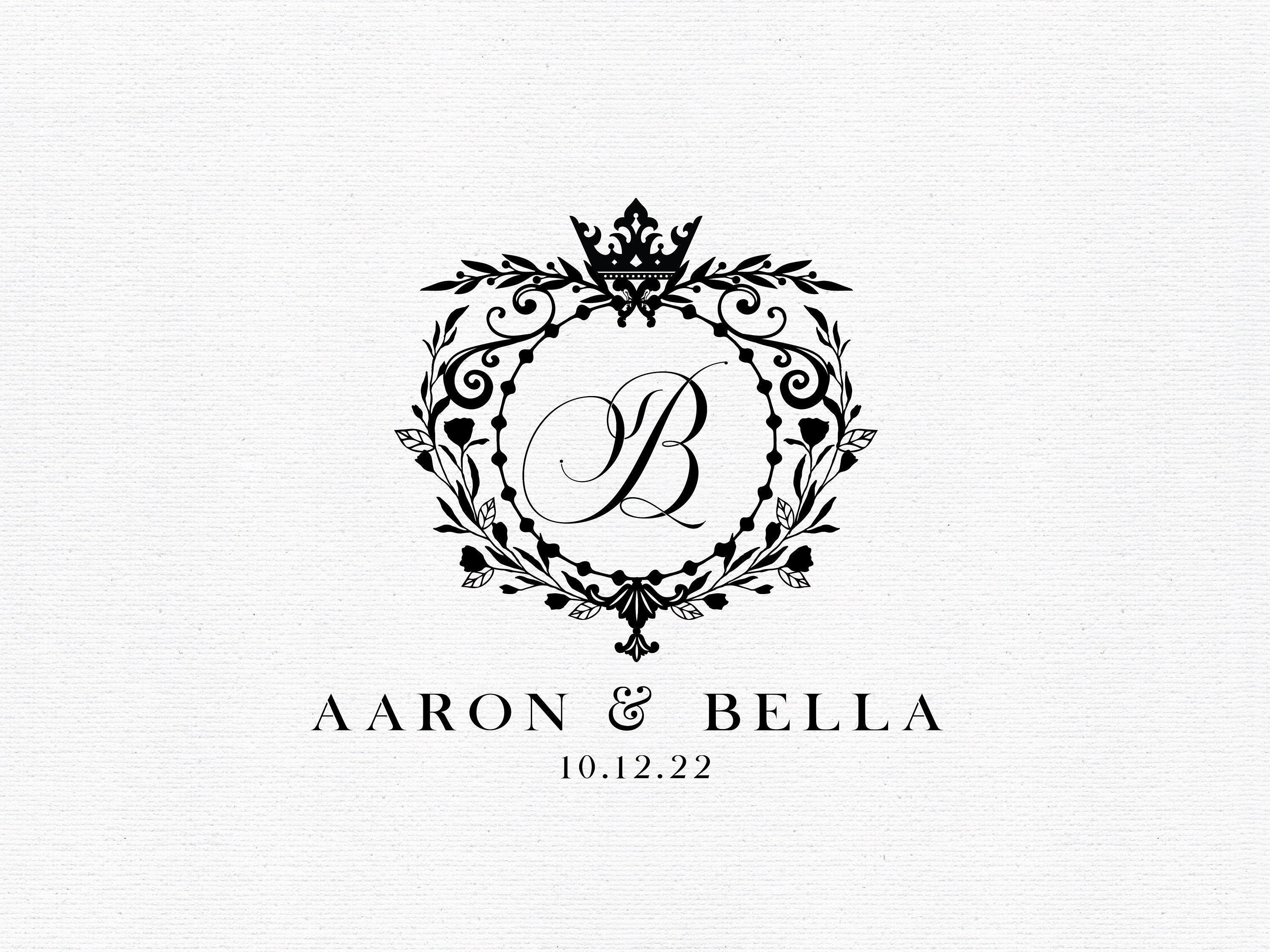Royal Wedding Monogram Crest With Crown (SVG, PNG) - Etsy