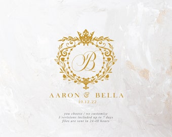 Brasão de casamento real com coroa (SVG, PNG)