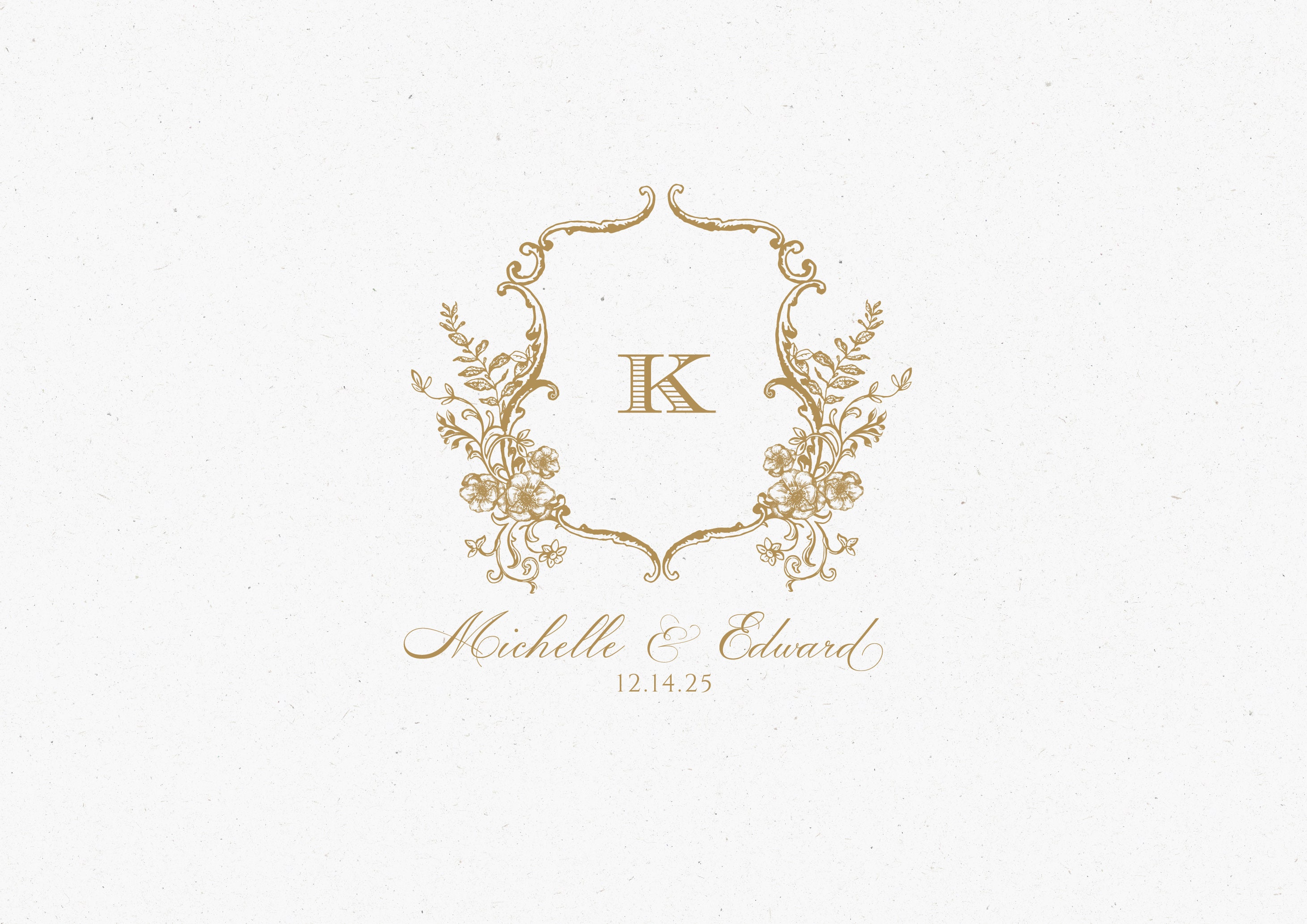 Floral Wedding Crest Logo, Vintage Monogram SVG (digital Download) - Etsy