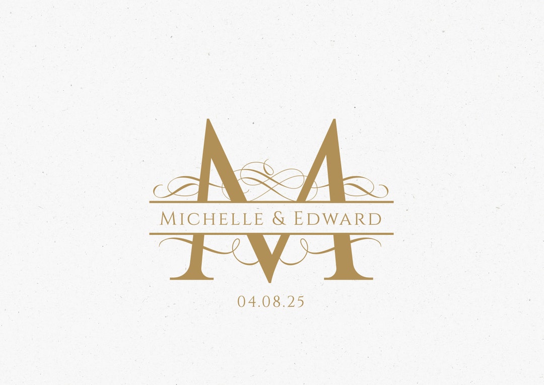 Wedding Svg, Monogram Svg, Calligraphy Logo, Text Only Logo Design ...