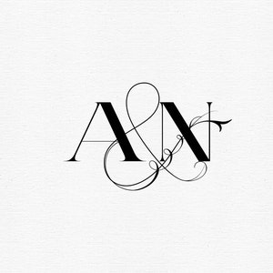 Couple Monogram for Wedding Welcome Sign and Wedding Signs Minimalist Logo Template Logo Maker Logo Creator Custom Logo Digital Download