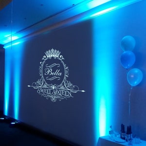 Custom Sweet 16 Gobo Logo, Quinceañera Crest Design (Digital)