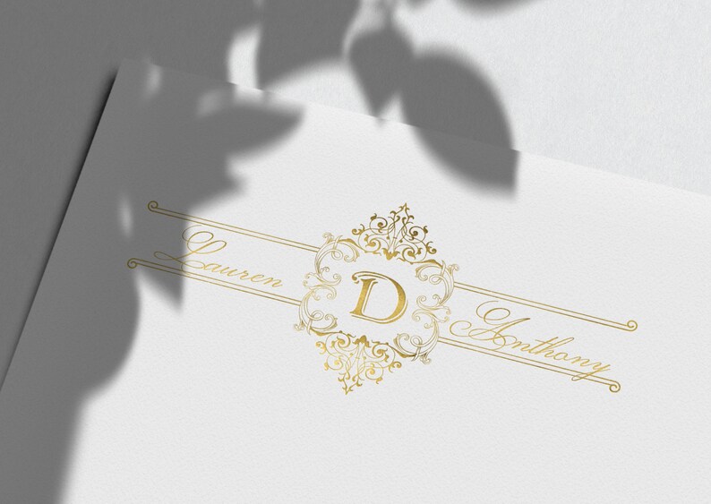 Custom Wedding Monogram Logo, Editable Crest (SVG, PNG) - Etsy