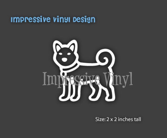 Stick Family Custom Vinyl Shiba Inu Dog Decal Sticker For Car Truck Van Window Laptop Mailbox Mac Book