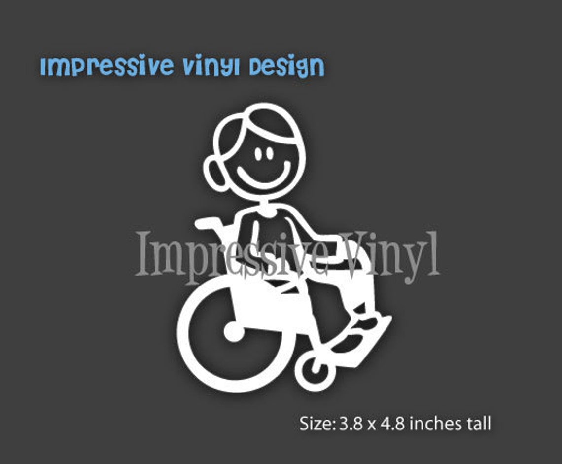 Stick Family Custom Vinyl Grandma Wheelchair Decal Sticker - Etsy