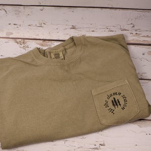 Tis the Damn Season, Trees, Christmas Pocket Tee Comfort Colors