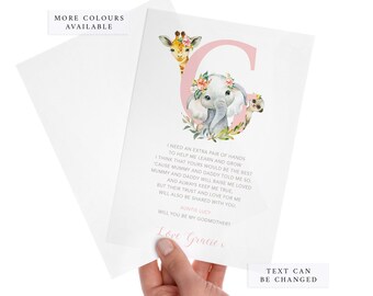 Personalisiert Will You Be My Godmother Peter Rabbit Joyfulmap Karte Mit Aufschrift „Will You Be My Godparters", Mit In Gottes Namen