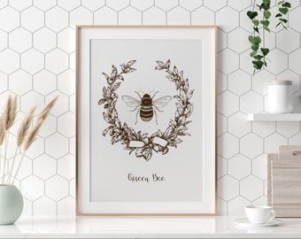 Queen Bee Print | Bee Print