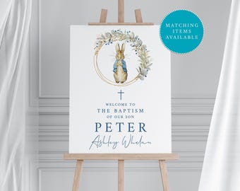 Gepersonaliseerde Peter Rabbit-welkomstbord (digitale download)