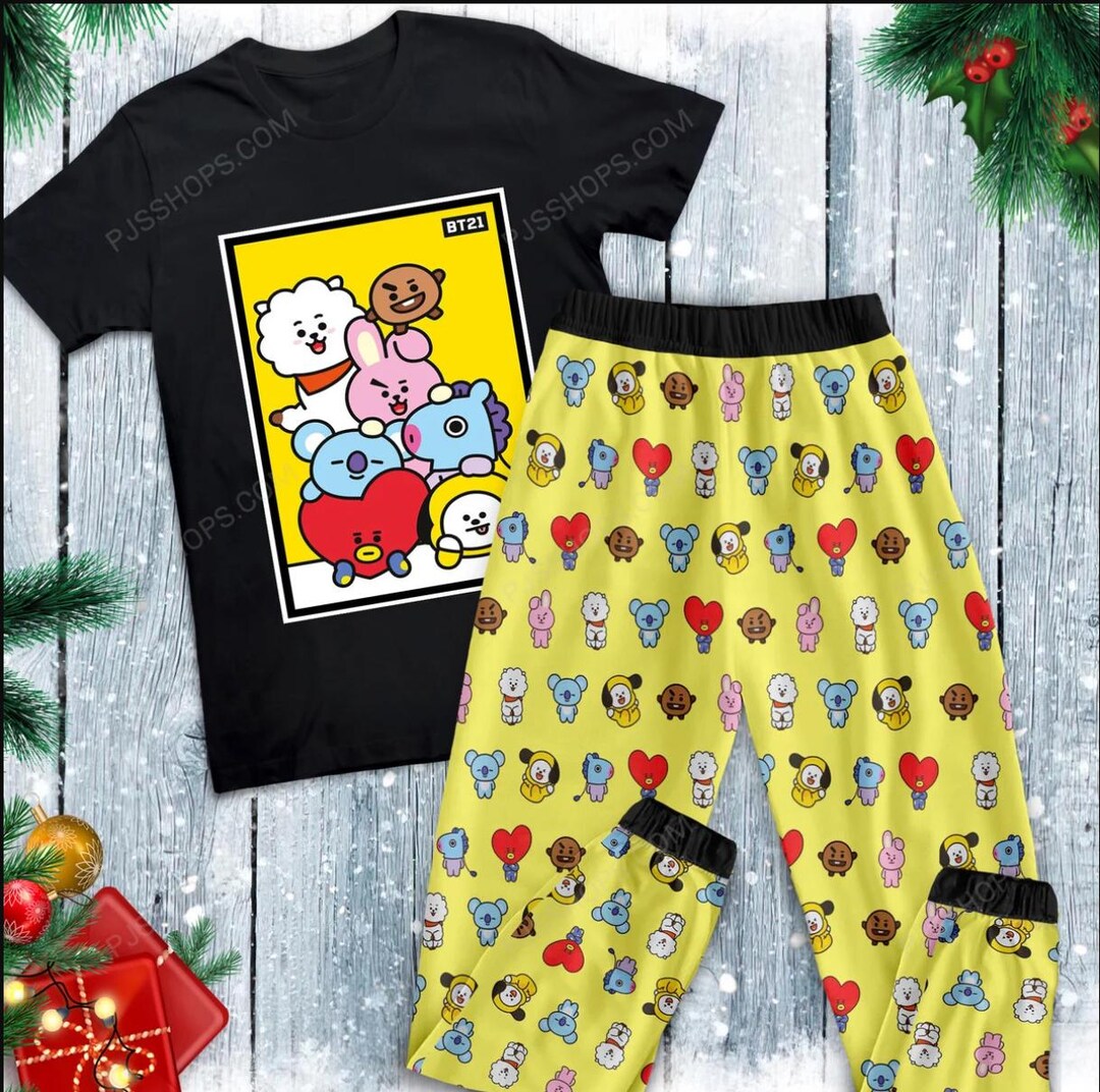 BTS Pajamas Set, BTS Music Family Pajamas, BTS Family Holiday Pajamas ...
