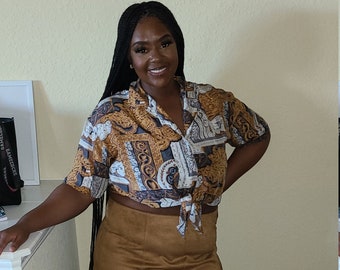 plus size versace inspired shirt