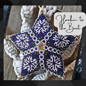 3D Peyote Star - Lacy Flakes No. 6 - Digital Download