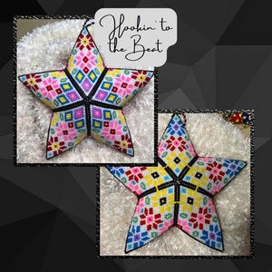 3D Peyote Star - Dotty Diamonds Star 3 (Single Star / Different Pattern on Each Side) - Digital Download