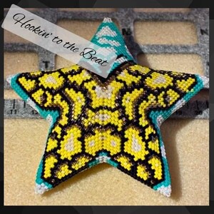 3D Peyote Star - Blue Sky Flutterby 8 - digitale download