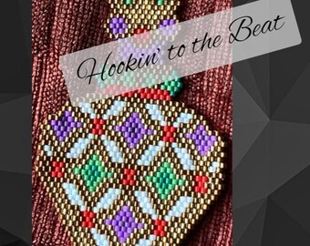 Vintage Ornament 2 - Brick Stitch (Using New ZigZag Method designed by me - Full Tutorial included + Free Pattern)
