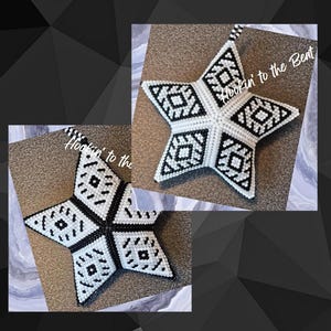 3D Peyote Star (Single Star / Different Pattern on Each Side) - Nonoca 1 - Digital Download