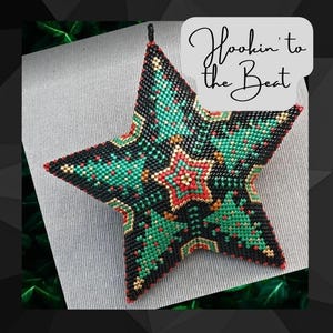 3D Peyote Star - Curled Xmas Tree 2 - Digital Download