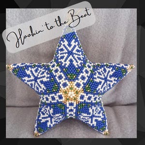 3D Peyote Star - Lacy Flakes No. 4 - Digital Download