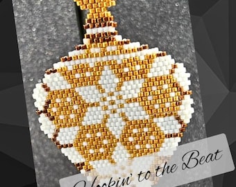 Vintage Ornament 3 - Brick Stitch (Using New ZigZag Method designed by me - Full Tutorial included + Free Pattern)