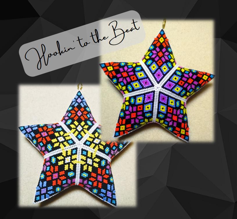 3D Peyote Star - Dotty Diamonds 4 (Single Star / Different Pattern on Each Side) - Digital Download