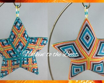 Estrela Peyote 3D (Estrela Única / Padrão Diferente em Cada Lado) - Diami 5 - Download Digital
