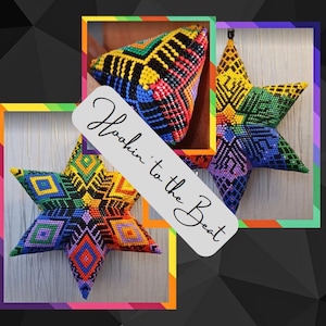 Arcs-en-ciel épars - étoile peyotl 3D et ensemble de dosettes - téléchargement numérique