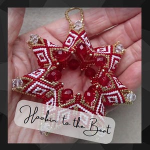 Celestial Red & Gold 7-Point Star - Digital Download