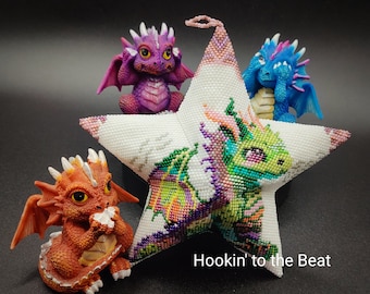 3D Peyote Star - Mythos the Dragon - Digital Download (star shown made with Toho beads)