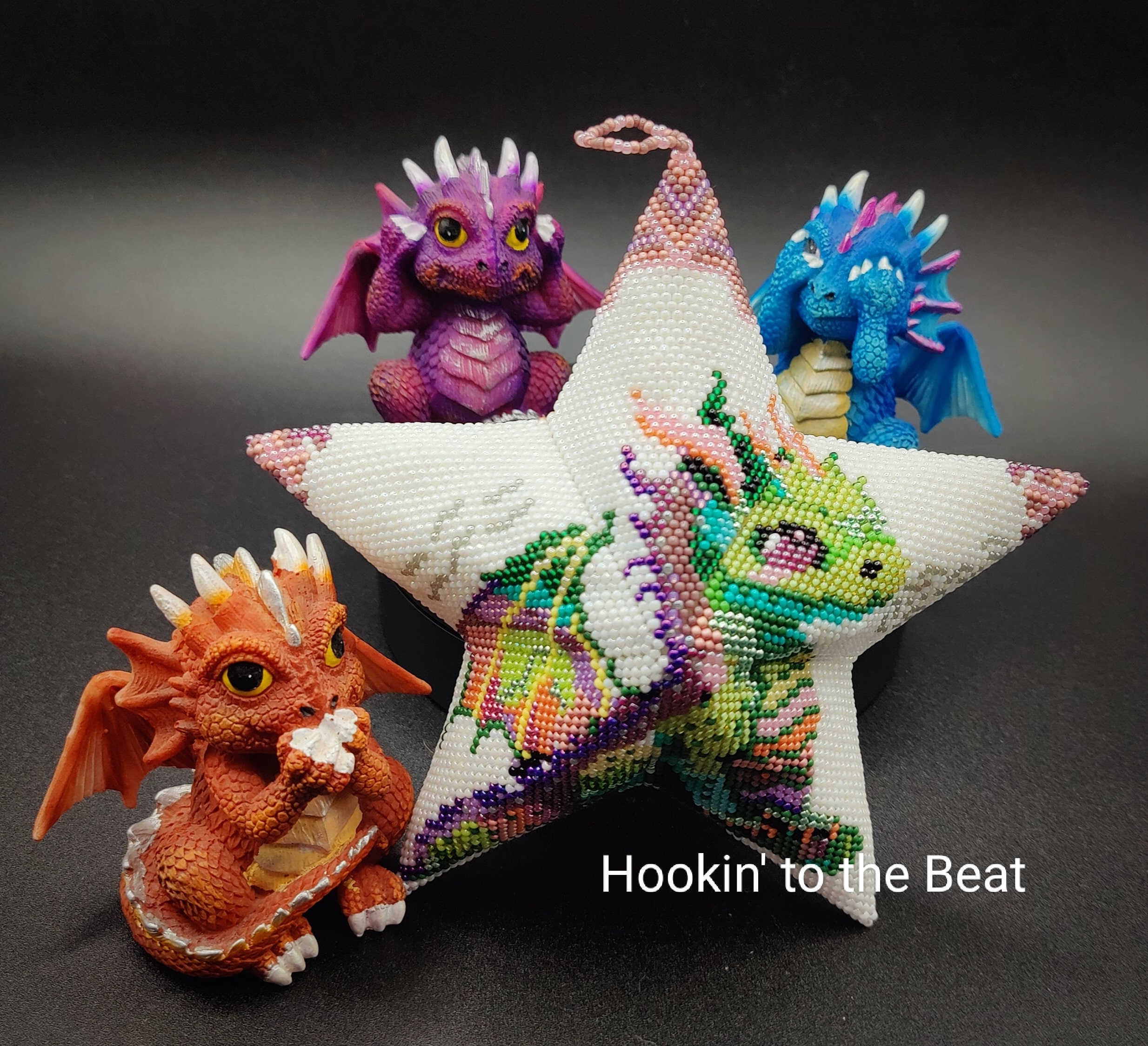 その他 beads art 3D Peyote Star - Mythos the Dragon - Digital Download (star
