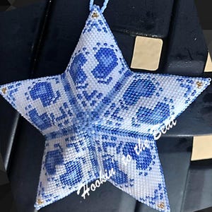 3D Peyote Star - Baby Feet (Blue) - Digital Download