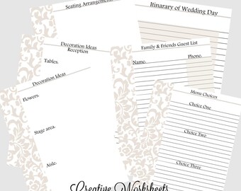 planificador de bodas para imprimir tamaño a5 95 etsy planificador de bodas para imprimir