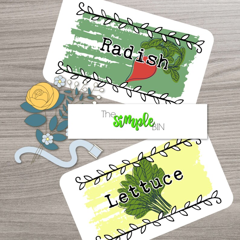 Printable Vegetable Garden Labels Labels for Garden Plants Etsy