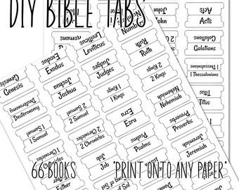 Printable Bible Tabs: Font Only, DIY Tabs, 66 Books, Rancho Font (Digital Download)