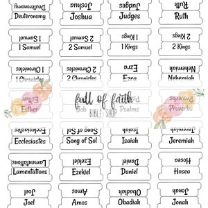 Blank DIY Bible Tabs Printable Blank Bible Tabs Double Sided Bible Tabs ...
