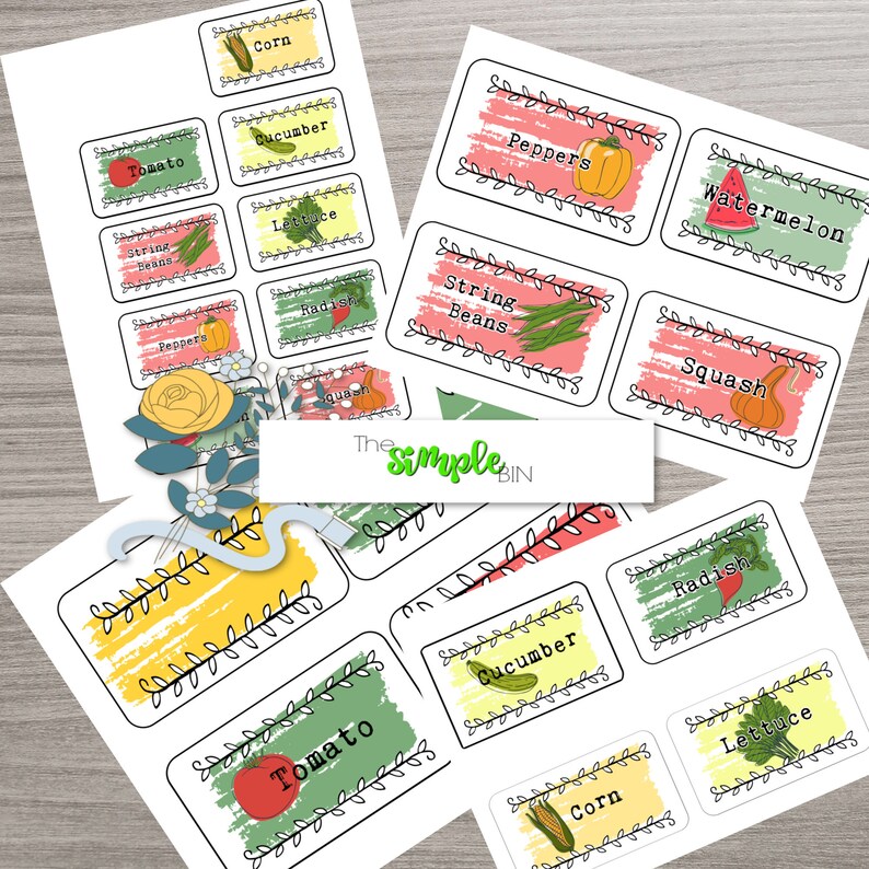 Printable Vegetable Garden Labels Labels for Garden Plants Etsy