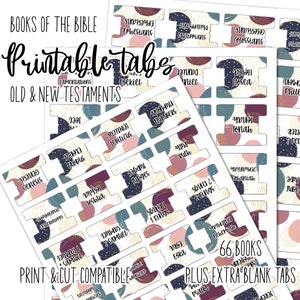 Bible Tabs | Printable Bible Tabs | Bible Journaling tabs | Bible Journaling | Tabs for Bible | Inspire Bible Tabs | Print and Cut