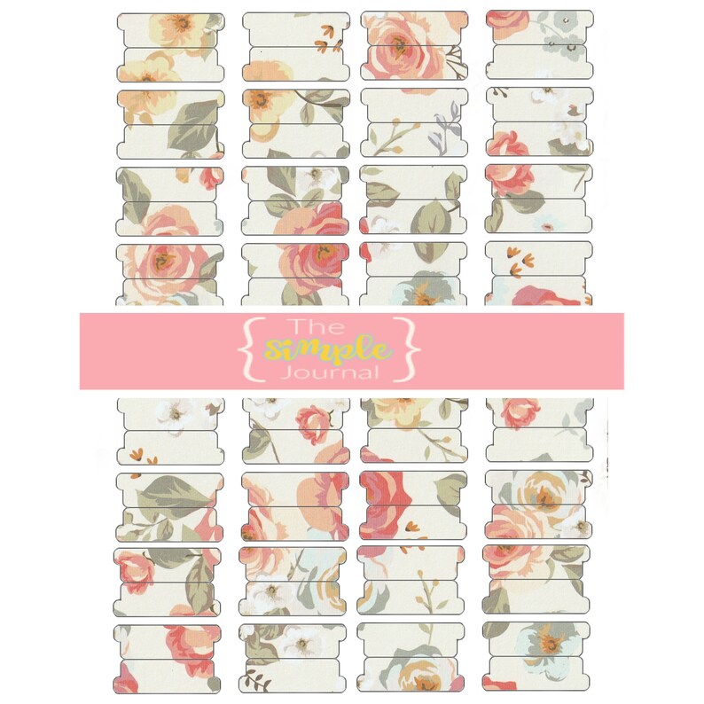 Printable Double Sided Floral Bible Tabs Bible Tab Printable - Etsy