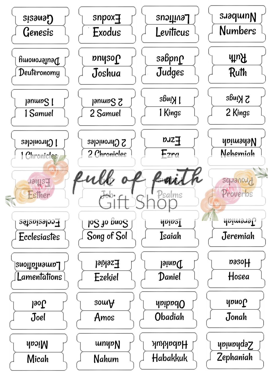 Blank DIY Bible Tabs Printable Blank Bible Tabs Double Sided - Etsy