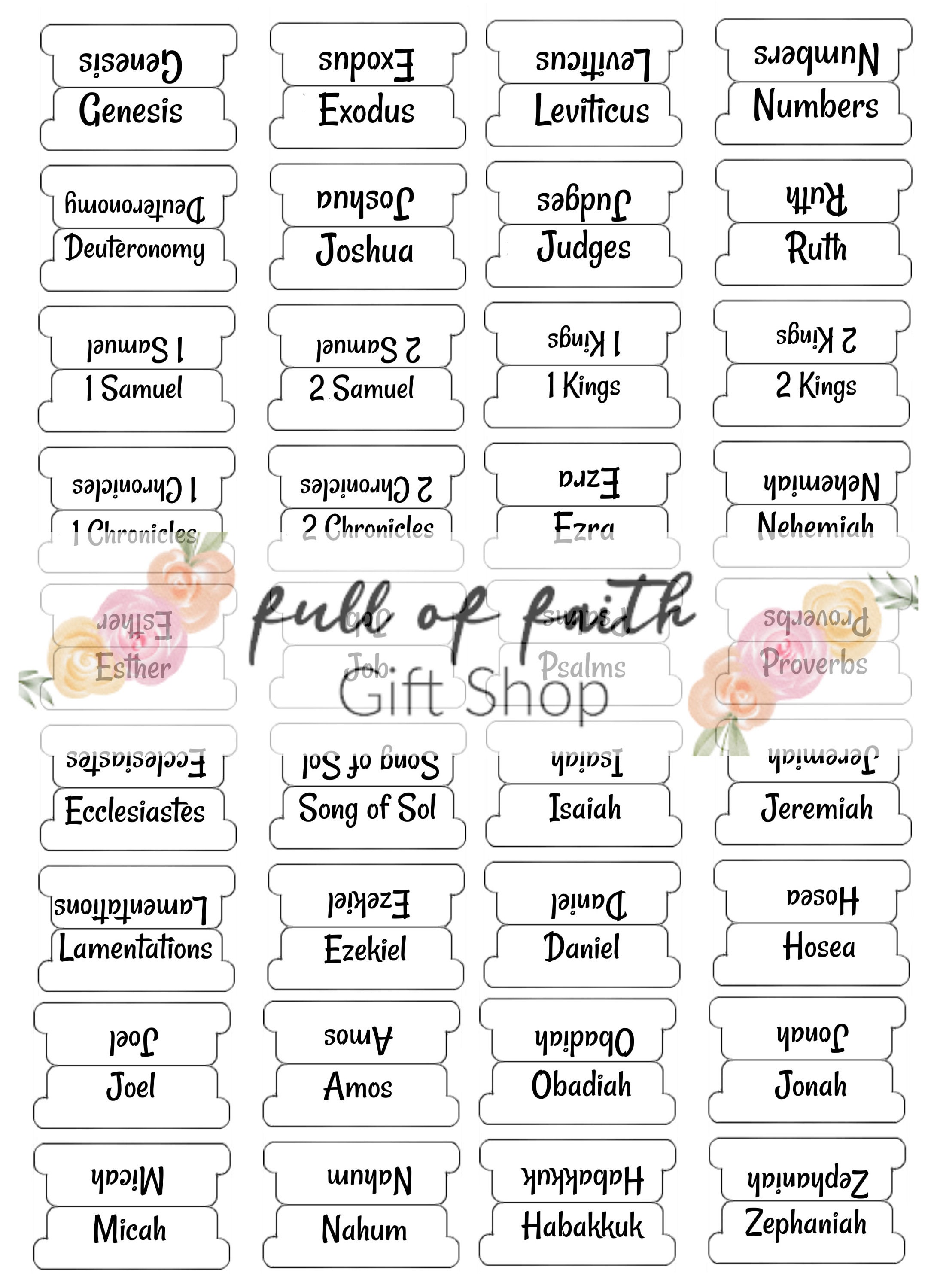 Blank DIY Bible Tabs Printable Blank Bible Tabs Double Sided - Etsy