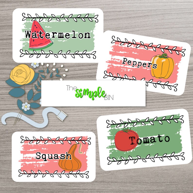 Printable Vegetable Garden Labels Labels for Garden Plants Etsy