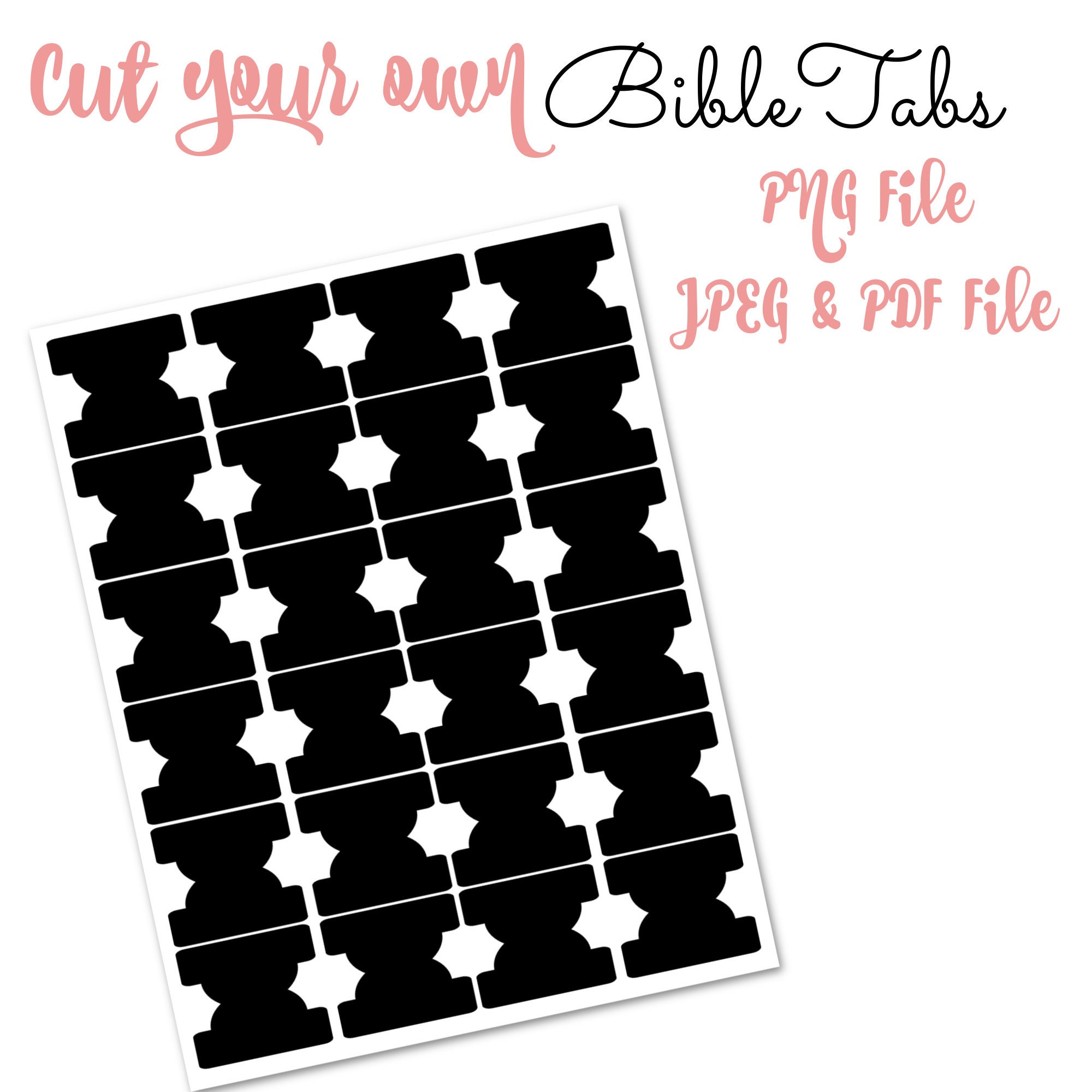 SVG Bible Tabs File Cutting Machine Files PNG Instant - Etsy