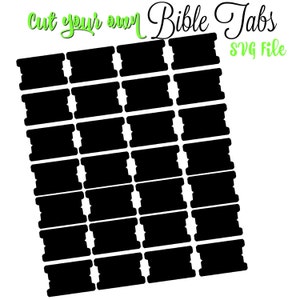 SVG Bible Tabs File - Cutting Machine Files - SVG - PNG - Jpeg - pdf