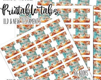 Printable Bible Tabs: Aztec Inspired Design, 66 Books, Bible Journaling (Digital Download)