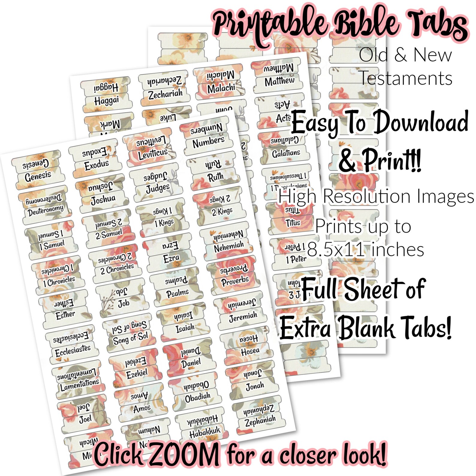 Printable Bible Tabs