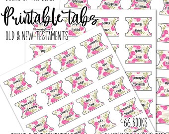 Bible Tabs | Printable Bible Tabs | Bible Journaling tabs | Bible Journaling | Tabs for Bible | Inspire Bible Tabs | Print and Cut