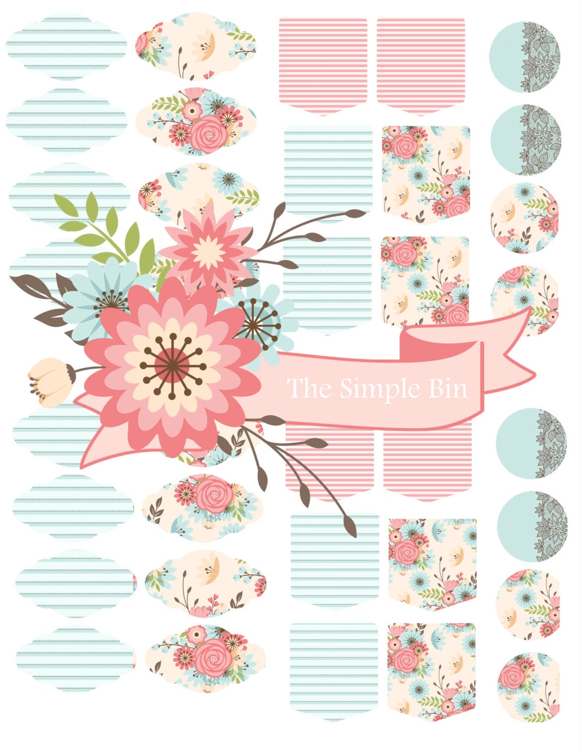 printable stickers for planners journals bible journaling