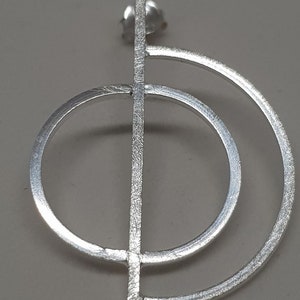 Geometric Sterling Silver Stud Earrings image 5