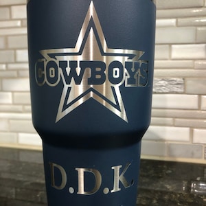 Vaso Yeti de los Cowboys, grabado con láser (nombre personalizado opcional)