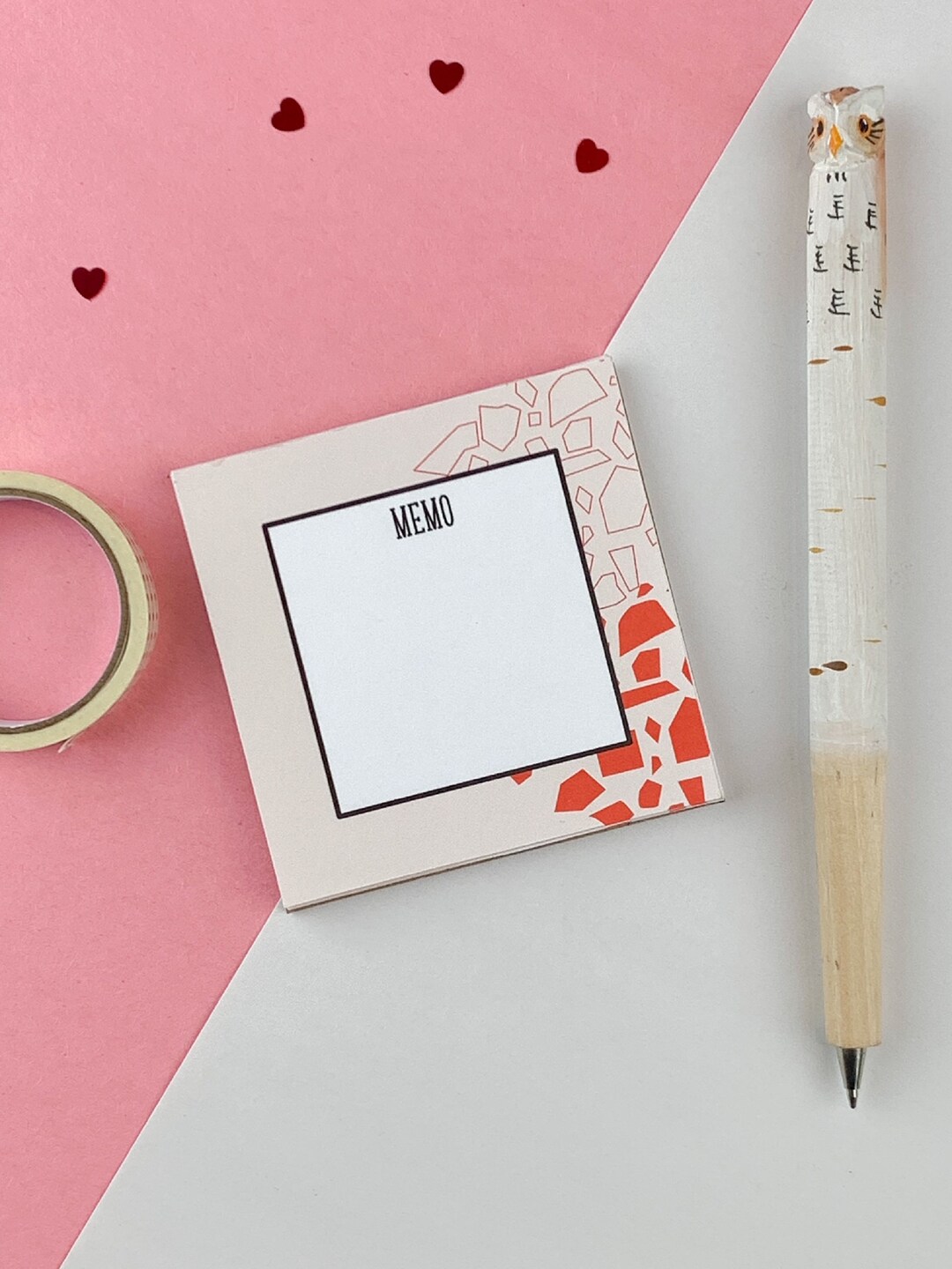 Handmade Orange and White Notepad, Terracotta Design, Recycled Paper ...