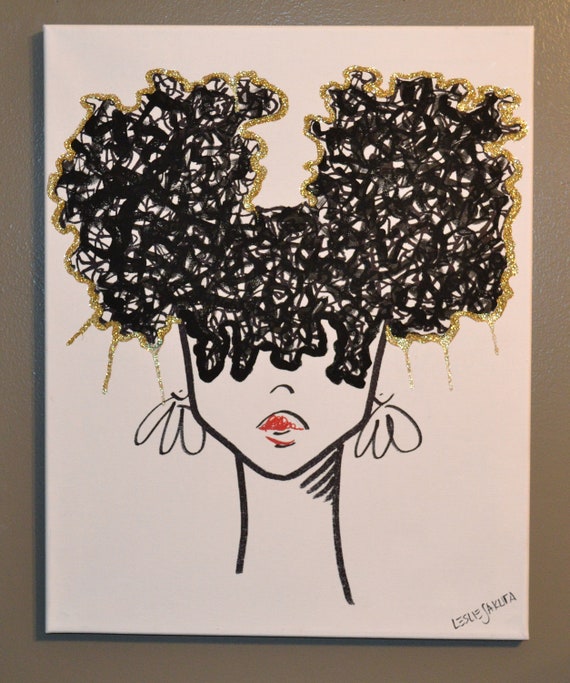 Wall Art African American Art Black Girl Magic Black Woman Etsy